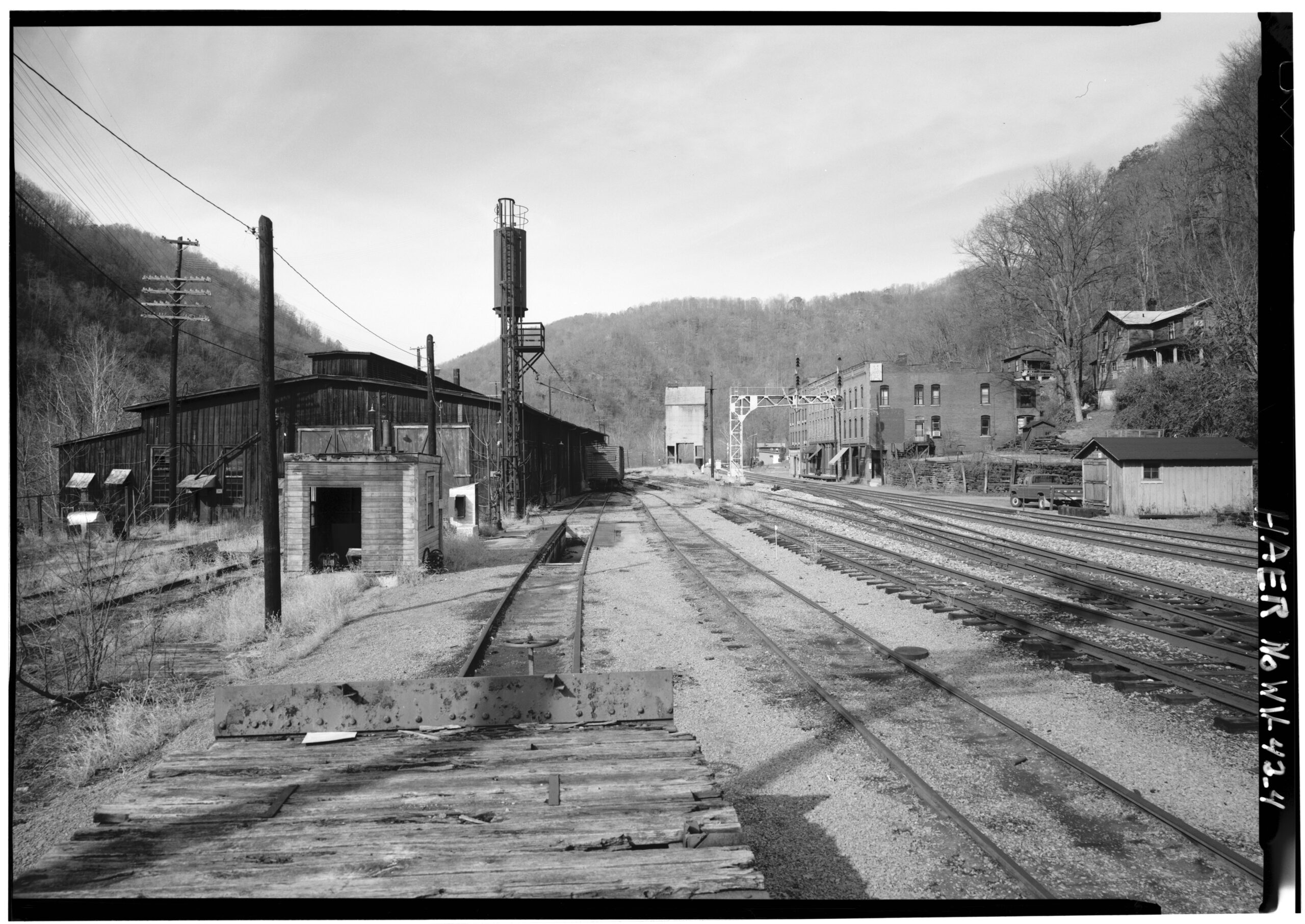 General view of Thurmond WV looking west from railway car — HAER survey