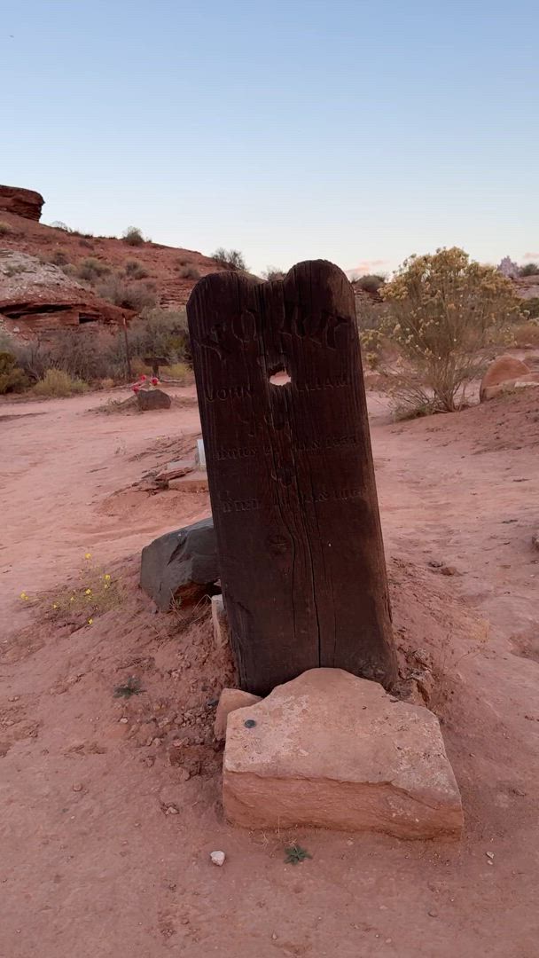 Grafton Cemetery October 2023 — headstones and red cliffs