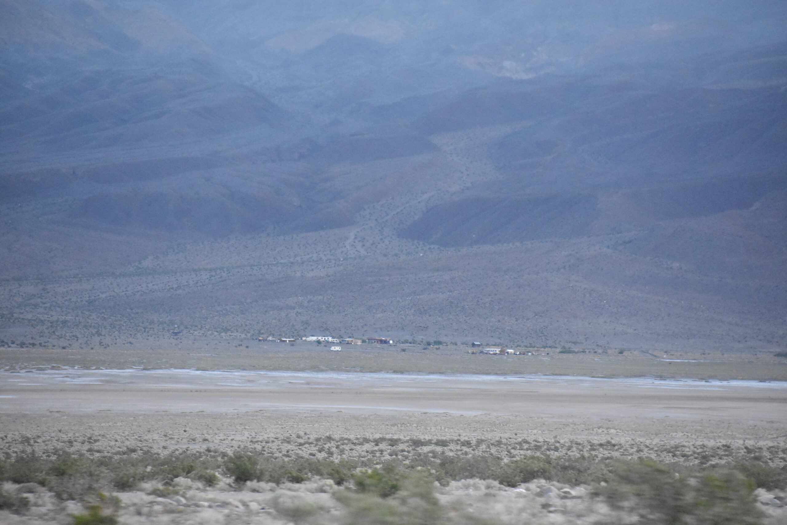 The Ballarat ghost town site on the floor of the Panamint Valley below the Panamint Range, Inyo County, California