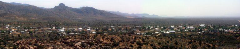Panoramic view of Chloride, Arizona, seen from a nearby hillside