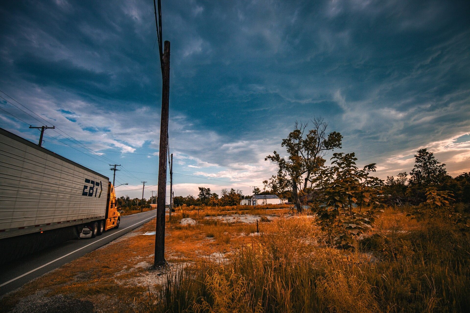 U.S. Route 69 through the empty townsite of Picher, Oklahoma, in 2023.