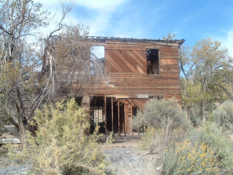 The standing sandstone company store at Sego, Utah, in Sego Canyon.